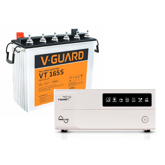 Prime 1150 Inverter + VT 165S Battery combo for Home, Office & Shops