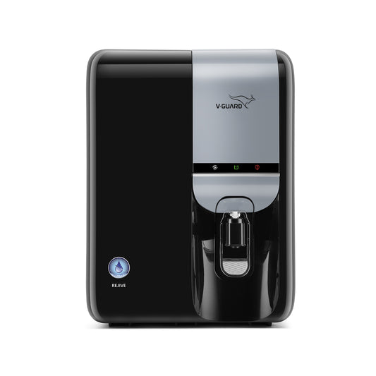 Rejive RO UV Water Purifier with Mineral & Alkaline 9 Stage Purification (6.5L, Blue Black)