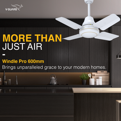 Windle Pro AS High-Speed Ceiling Fan, 60 cm, White