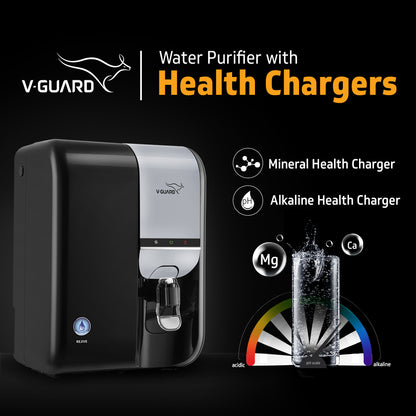 Rejive RO UV Water Purifier with Mineral and Alkaline  Health Charger, 9 Stage Purification, Suitable for Water with TDS up to 2000 ppm