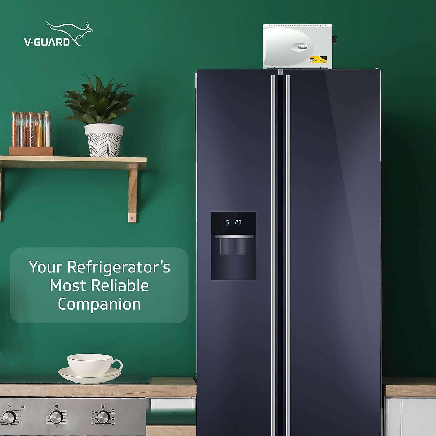VG 150 Supreme Stabilizer for Refrigerator Above 600 L  Advance Overheat Protection (Working Range:130-290V)