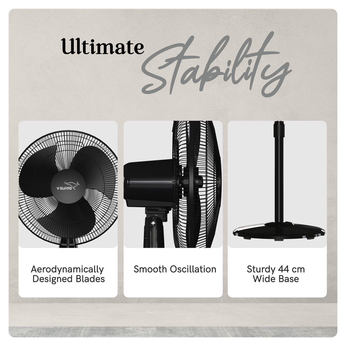 Gatimaan Pro HSP N High Speed Pedestal Fan, Black