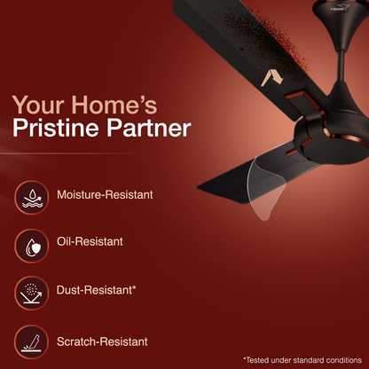 Exado Pro AS Anti Dust High Speed Ceiling Fan for Home 1.2 m, Choco Brown Matte